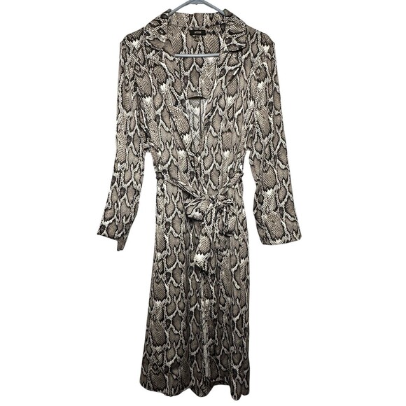 Snakeskin Print Duster Lightweight Trench Jacket AFRM Hendrix Size XS - Picture 1 of 13
